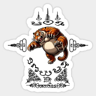 Thai Tattoo Parody "Sak Yant Tiger" Sticker